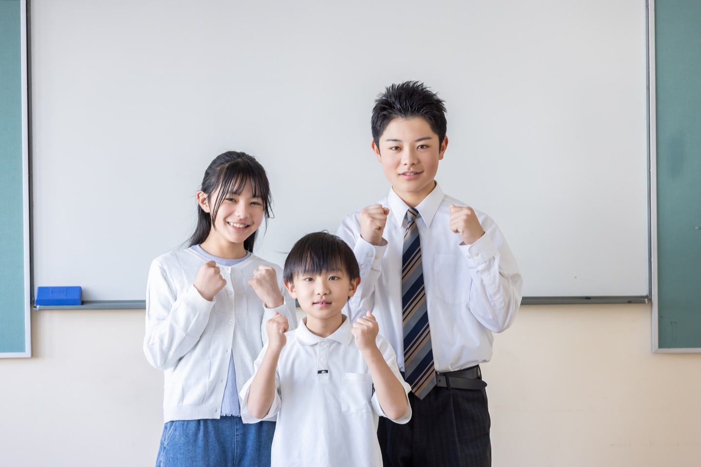 前向きに学習へ取り組む小中学生のイメージ